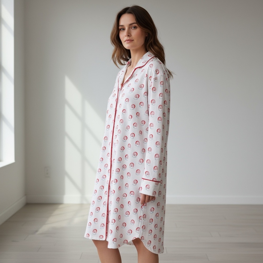 The Smocking Place Vintage Santa Jersey Nightgown